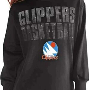 NEW Vintage San Diego Clippers Hardwood‎ Classics Woman XL Bling Pullover Comfy